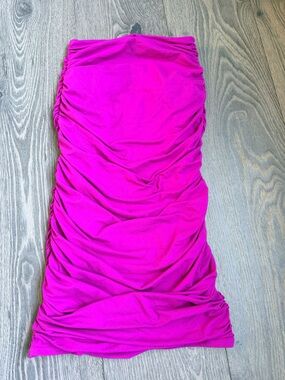 Exotica ExoticAthletica Magenta Soft to Touch Ruched Midi Skirt Size Medium